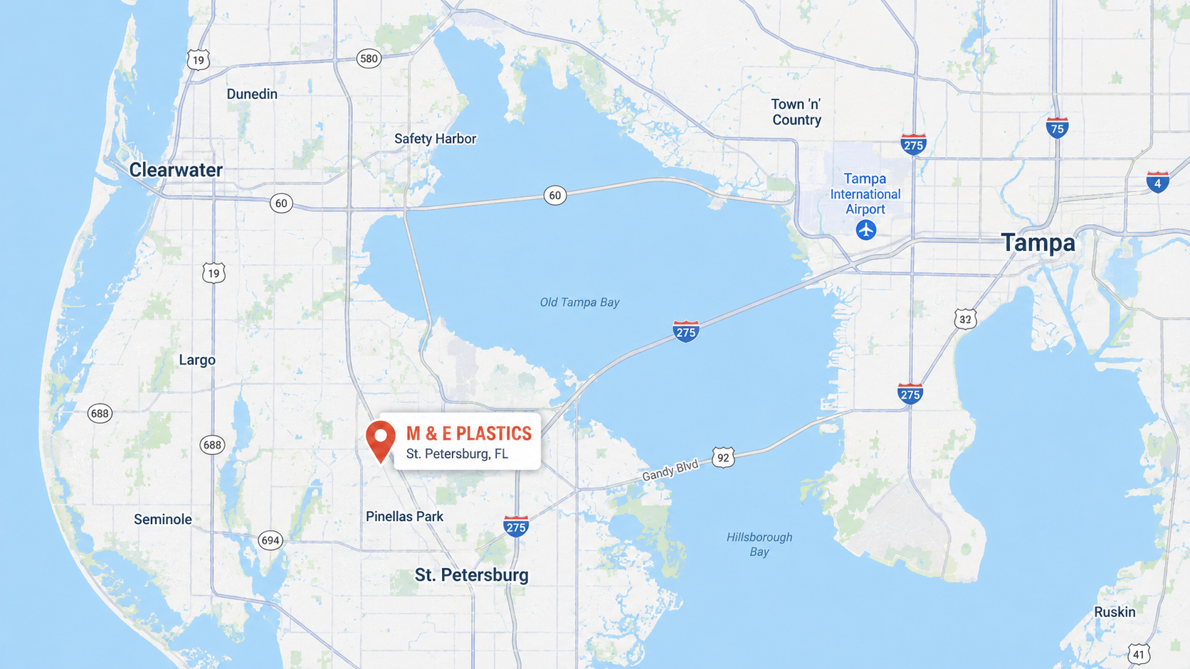 M.E Plastic Map